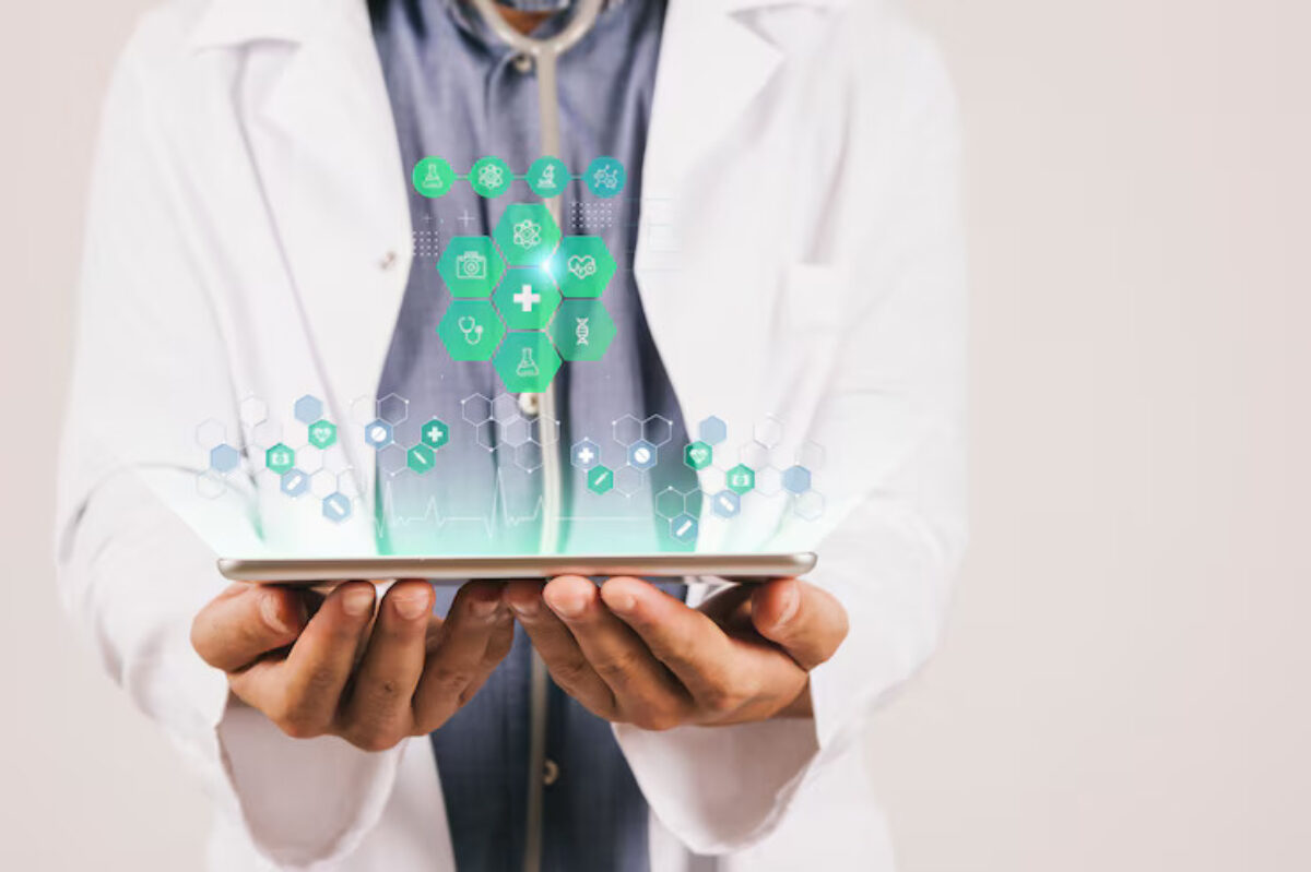 Medical biller reviewing claim submissions and revenue cycle dashboards